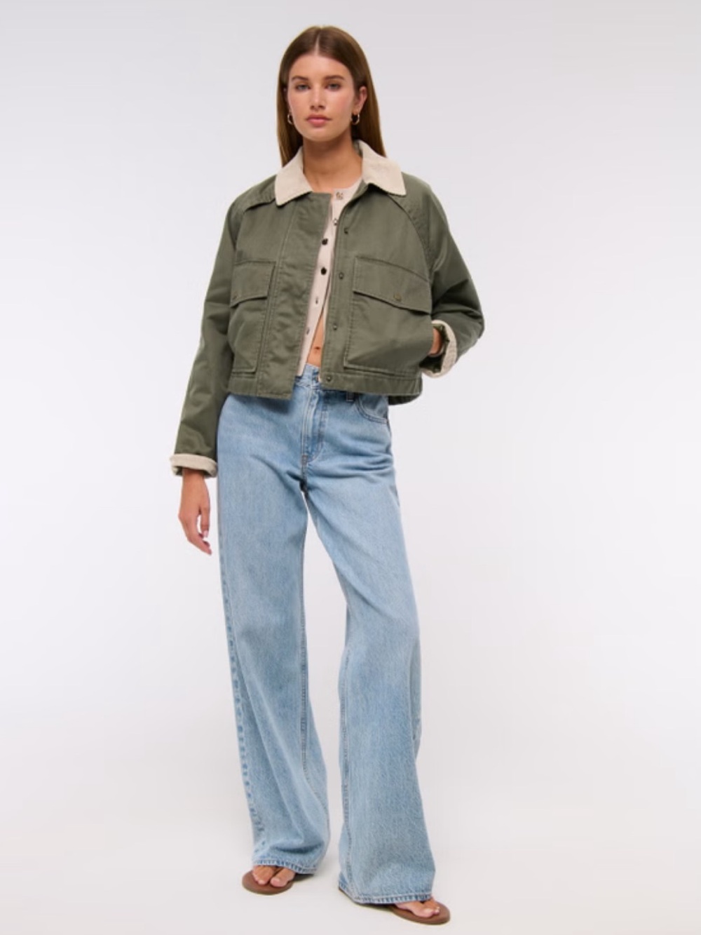 NWT! Abercrombie Short Waxed Chore Jacket — XL - Picture 7 of 8
